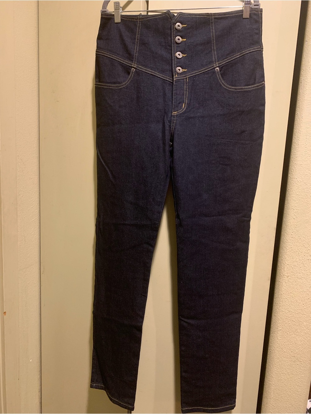 Kustomville dark blue denim high waisted